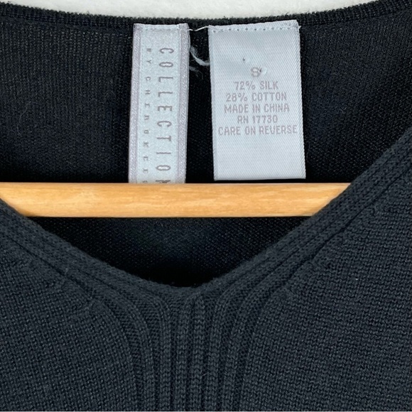 Collection by Cherokee Black Silk & Cotton Blend Lightweight Sweater Size Small - Picture 5 of 7